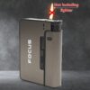Portable Automatic Cigarette Case Metal Cigarette Boxes 10PCS Cigarette Holder Case Not Lighter Gadget for Men Christmas Gifts - Image 2