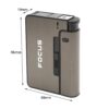 Portable Automatic Cigarette Case Metal Cigarette Boxes 10PCS Cigarette Holder Case Not Lighter Gadget for Men Christmas Gifts - Image 4