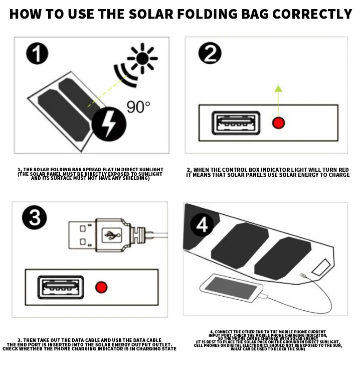 how to use the solar folding bag properly