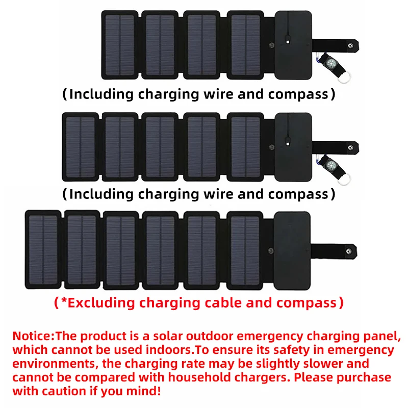 what is included in portable solar panel charger for camping